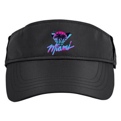 Miami Palm Trees Vaperwave Synthwave 80s Style Retro Adult Drive Performance Visor
