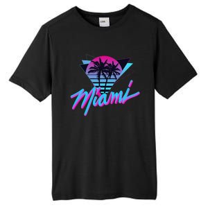 Miami Palm Trees Vaperwave Synthwave 80s Style Retro Tall Fusion ChromaSoft Performance T-Shirt