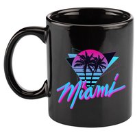 Miami Palm Trees Vaperwave Synthwave 80s Style Retro 11oz C Handle Ceramic Mug