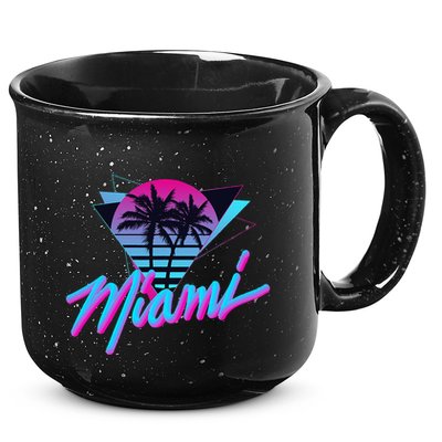 Miami Palm Trees Vaperwave Synthwave 80s Style Retro 15oz Campfire Ceramic Mug