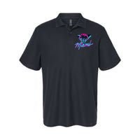 Miami Palm Trees Vaperwave Synthwave 80s Style Retro Softstyle Adult Sport Polo