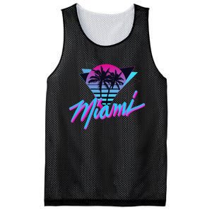 Miami Palm Trees Vaperwave Synthwave 80s Style Retro Mesh Reversible Basketball Jersey Tank