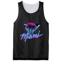 Miami Palm Trees Vaperwave Synthwave 80s Style Retro Mesh Reversible Basketball Jersey Tank