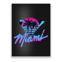 Miami Palm Trees Vaperwave Synthwave 80s Style Retro Poster