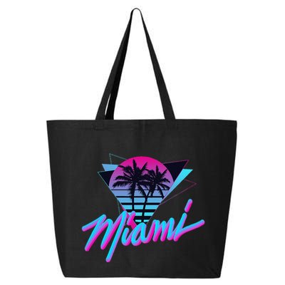 Miami Palm Trees Vaperwave Synthwave 80s Style Retro 25L Jumbo Tote