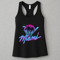 Miami Palm Trees Vaperwave Synthwave 80s Style Retro Womens Tank Top