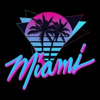 Miami Palm Trees Vaperwave Synthwave 80s Style Retro Baby Bodysuit