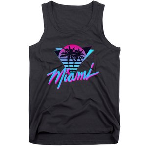 Miami Palm Trees Vaperwave Synthwave 80s Style Retro Tank Top