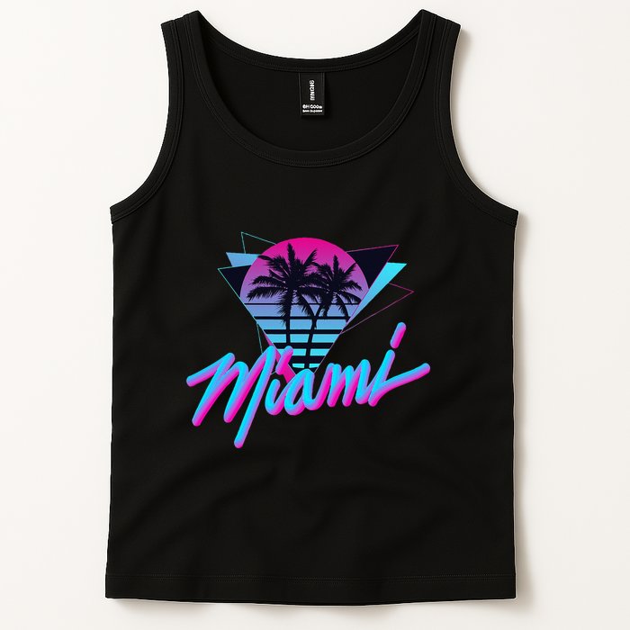 Miami Palm Trees Vaperwave Synthwave 80s Style Retro Tank Top