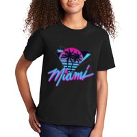 Miami Palm Trees Vaperwave Synthwave 80s Style Retro Kids T-Shirt