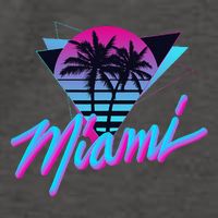 Miami Palm Trees Vaperwave Synthwave 80s Style Retro Vector Backpack