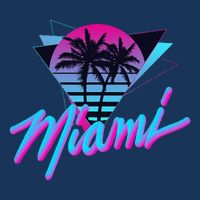 Miami Palm Trees Vaperwave Synthwave 80s Style Retro Infant Baby Jersey Bodysuit