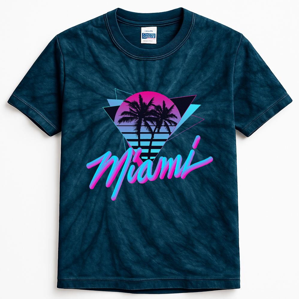 Miami Palm Trees Vaperwave Synthwave 80s Style Retro Kids