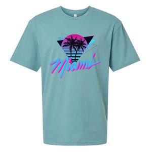 Miami Palm Trees Vaperwave Synthwave 80s Style Retro Sueded Cloud Jersey T-Shirt