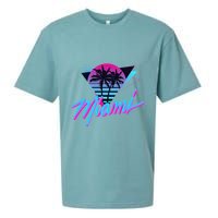 Miami Palm Trees Vaperwave Synthwave 80s Style Retro Sueded Cloud Jersey T-Shirt
