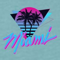 Miami Palm Trees Vaperwave Synthwave 80s Style Retro Sueded Cloud Jersey T-Shirt
