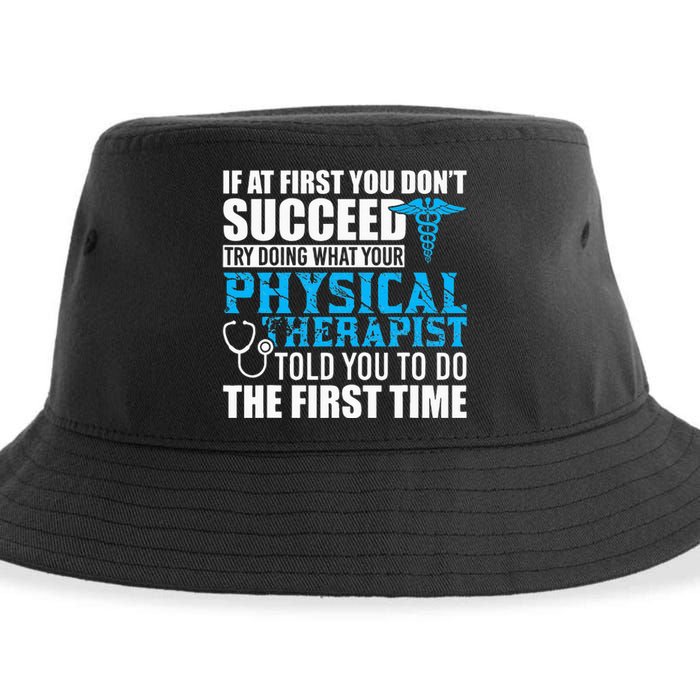 Motivational Physical Therapist Patients Sustainable Bucket Hat