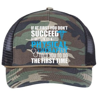 Motivational Physical Therapist Patients Retro Rope Trucker Hat Cap