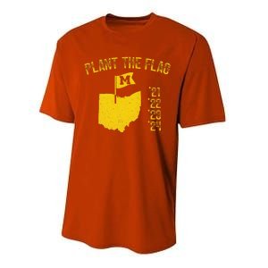 M Plant The Flag Funny Football Yellow Performance Sprint T-Shirt