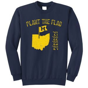 M Plant The Flag Funny Football Yellow Sweatshirt