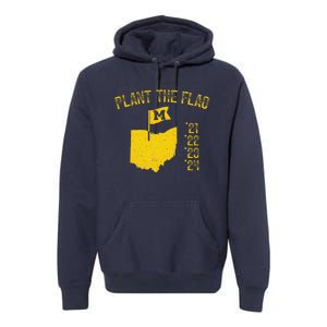 M Plant The Flag Funny Football Yellow Premium Hoodie