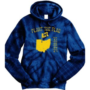 M Plant The Flag Funny Football Yellow Tie Dye Hoodie