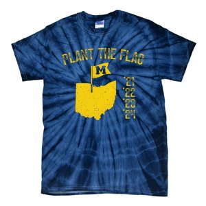 M Plant The Flag Funny Football Yellow Tie-Dye T-Shirt