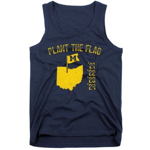 M Plant The Flag Funny Football Yellow Tank Top