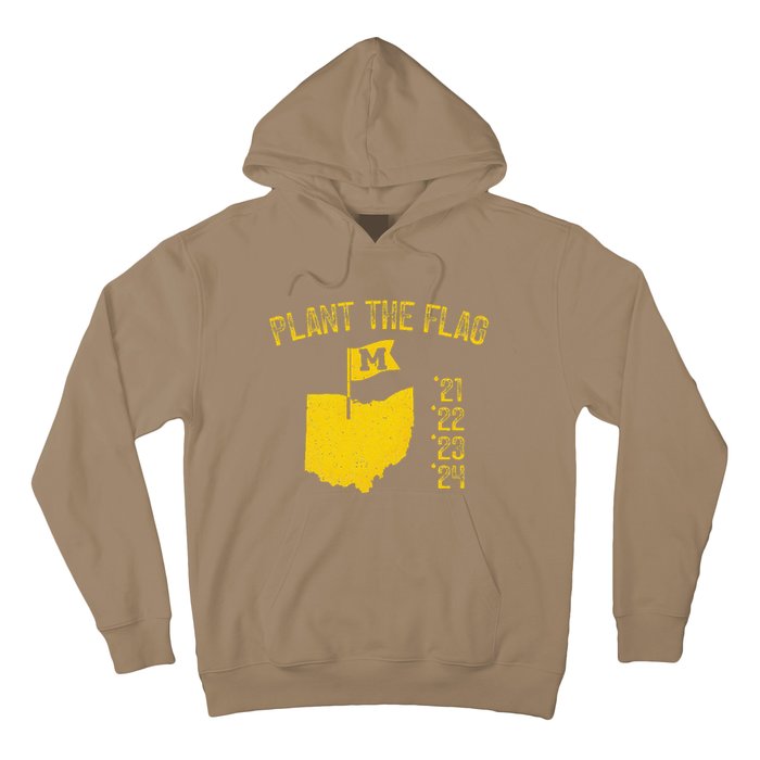 M Plant The Flag Funny Football Yellow Hoodie