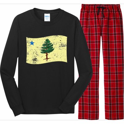 Maine Pine Tree Flag 1901 – First State Flag Long Sleeve Pajama Set