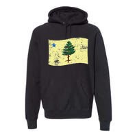 Maine Pine Tree Flag 1901 – First State Flag Premium Hoodie