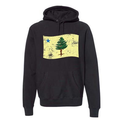 Maine Pine Tree Flag 1901 – First State Flag Premium Hoodie