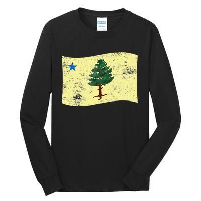 Maine Pine Tree Flag 1901 – First State Flag Tall Long Sleeve T-Shirt