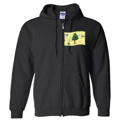 Maine Pine Tree Flag 1901 – First State Flag Full Zip Hoodie