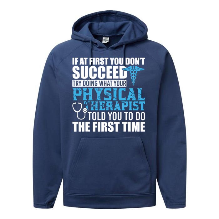 Motivational Physical Therapist Patients Performance Fleece Hoodie