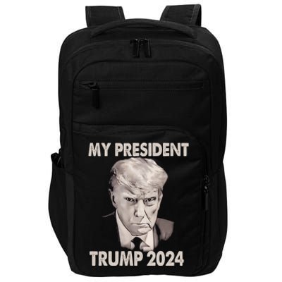 My President Trump 2024 Mug Shot Trump Funny President 2024 Impact Tech Backpack