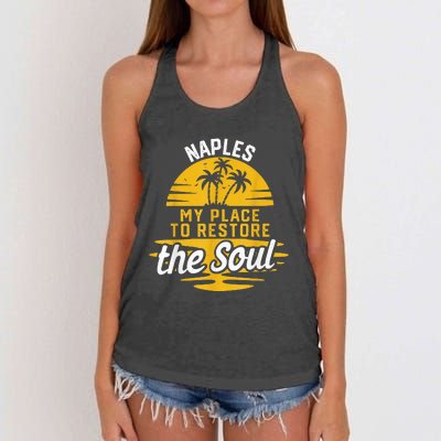 My Place To Restore The Soul Naples Women's Knotted Racerback Tank