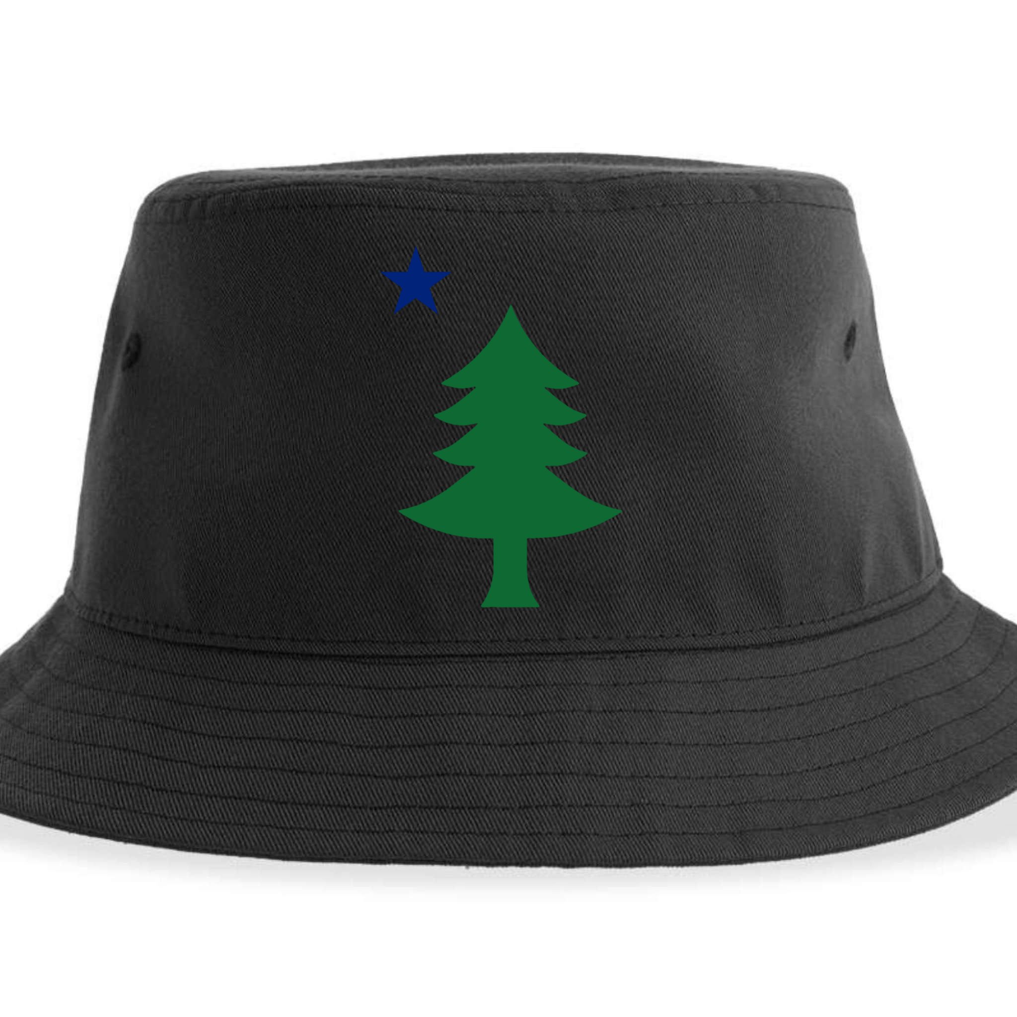 Maine Pine Tree State Flag Pride Patriotic Cool Gift Sustainable Bucket Hat