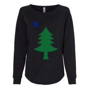 Maine Pine Tree State Flag Pride Patriotic Cool Gift Womens California Wash Sweatshirt