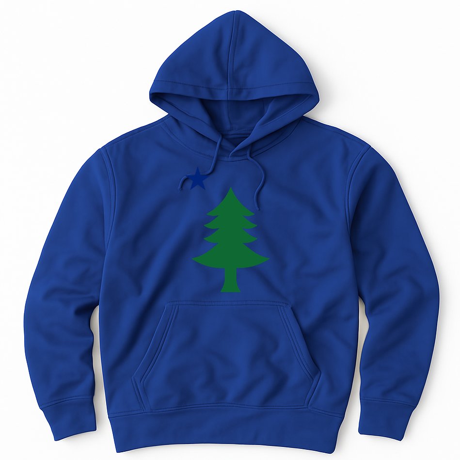 Maine Pine Tree State Flag Pride Patriotic Cool Gift Hoodie