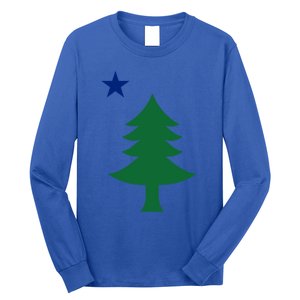 Maine Pine Tree State Flag Pride Patriotic Cool Gift Long Sleeve Shirt