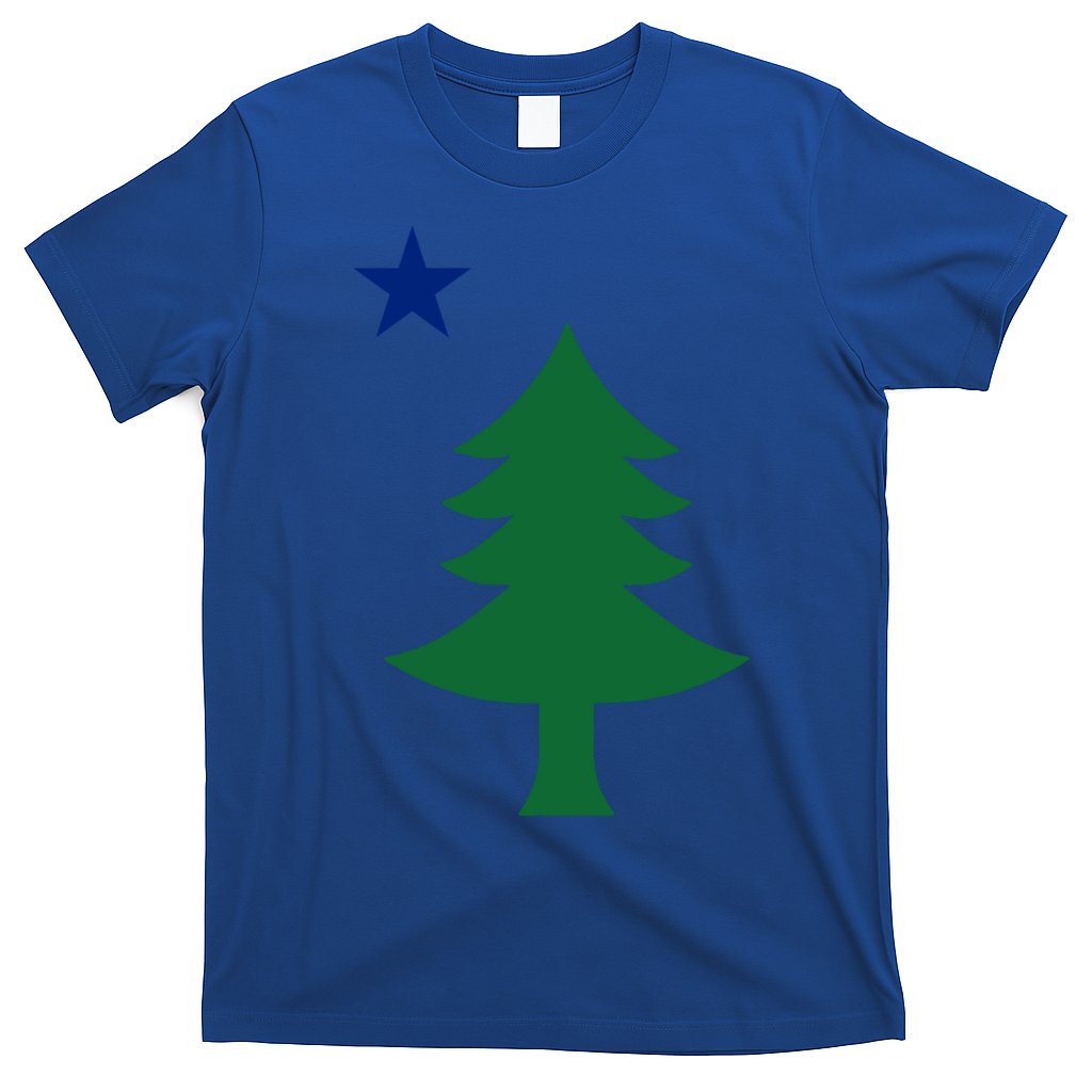 Maine Pine Tree State Flag Pride Patriotic Cool Gift T-Shirt