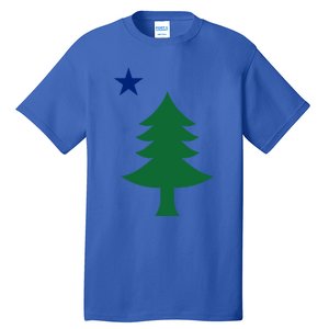 Maine Pine Tree State Flag Pride Patriotic Cool Gift Tall T-Shirt