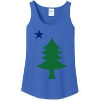 Maine Pine Tree State Flag Pride Patriotic Cool Gift Ladies Essential Tank