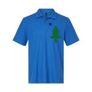 Maine Pine Tree State Flag Pride Patriotic Cool Gift Softstyle Adult Sport Polo