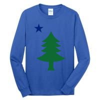 Maine Pine Tree State Flag Pride Patriotic Cool Gift Tall Long Sleeve T-Shirt