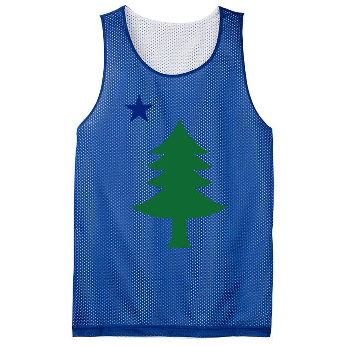 Maine Pine Tree State Flag Pride Patriotic Cool Gift Mesh Reversible Basketball Jersey Tank