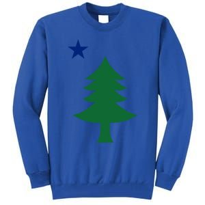 Maine Pine Tree State Flag Pride Patriotic Cool Gift Tall Sweatshirt