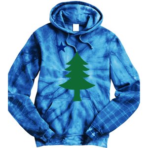 Maine Pine Tree State Flag Pride Patriotic Cool Gift Tie Dye Hoodie