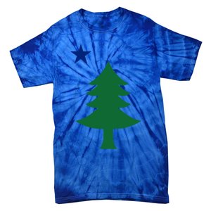 Maine Pine Tree State Flag Pride Patriotic Cool Gift Tie-Dye T-Shirt